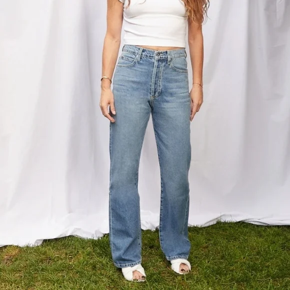 Eve Denim The Juliette High Rise Straight Leg Jeans - Size 25 - Picture 1 of 15